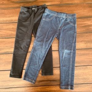🌟5️⃣for💲25🌟 2 Pack 3T leggings black and denim